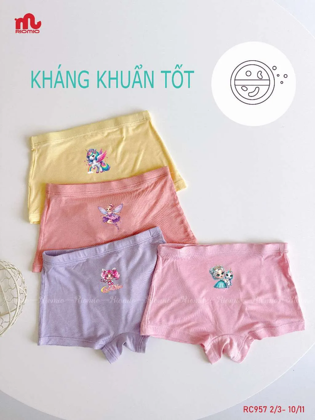 Ảnh Quần lót bé gái RIOMIO size 13-42, quần chíp cho bé gái chất liệu Modal an toàn với da nhạy cảm RC957 3