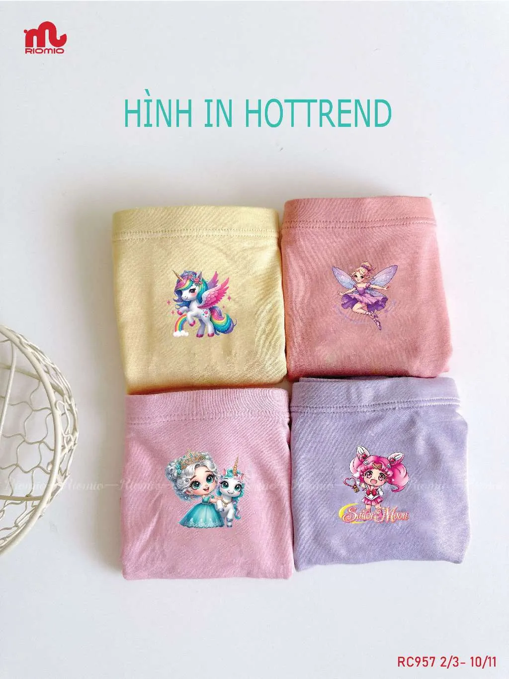 Ảnh Quần lót bé gái RIOMIO size 13-42, quần chíp cho bé gái chất liệu Modal an toàn với da nhạy cảm RC957 4