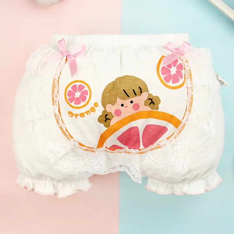 Ảnh Quần lót boxer Lucky Big Cat cotton in họa tiết mèo may mắn dễ thương cho bé gái 1