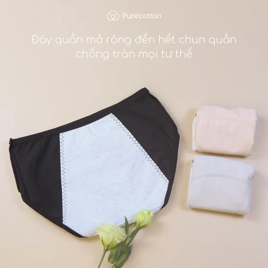 Ảnh Quần lót chống tràn nguyệt san BIGSIZE Purecotton chất liệu cotton cao cấp PC085 3