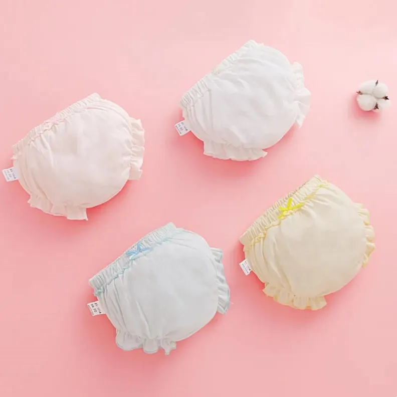 Ảnh Quần lót cotton LUCKY BIG CAT dễ thương dành cho bé gái 0-3 tuổi 1