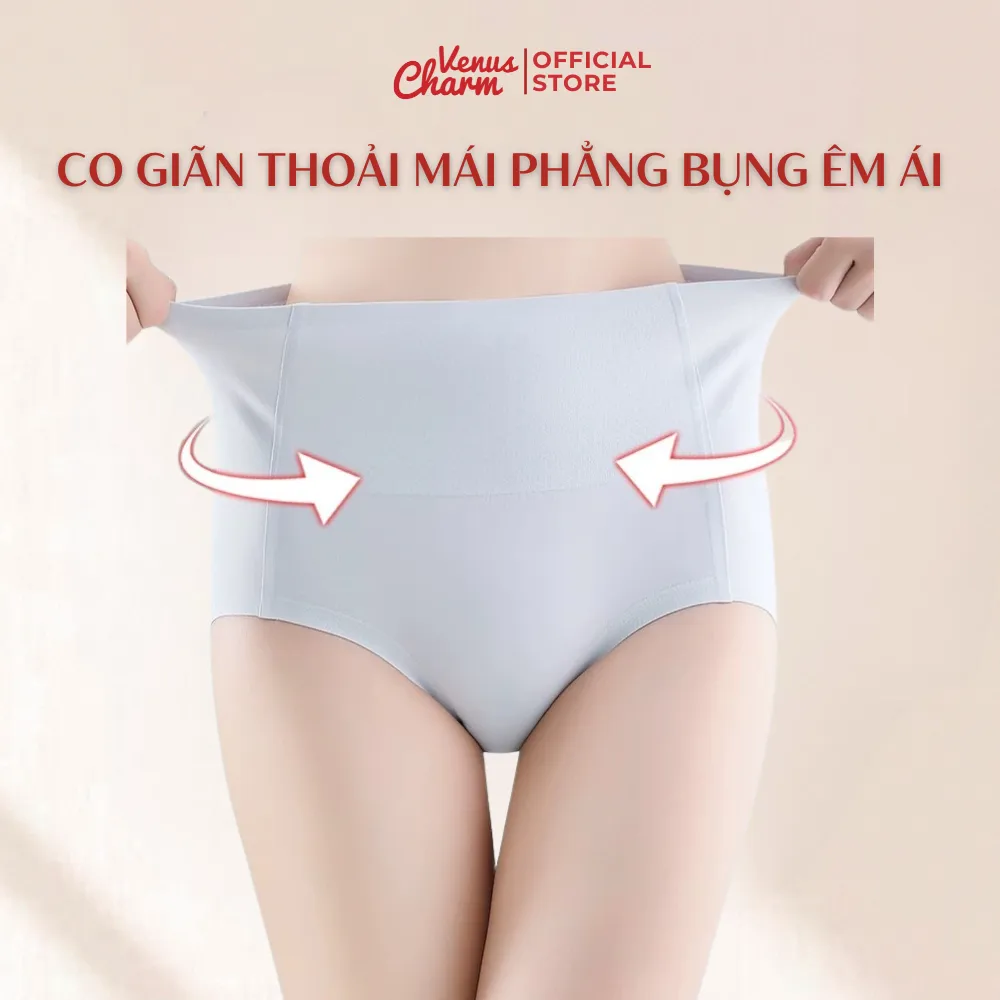 Ảnh Quần lót gen bụng không viền Venus Charm chất liệu cotton gỗ sồi mịn không đường may 08959 3