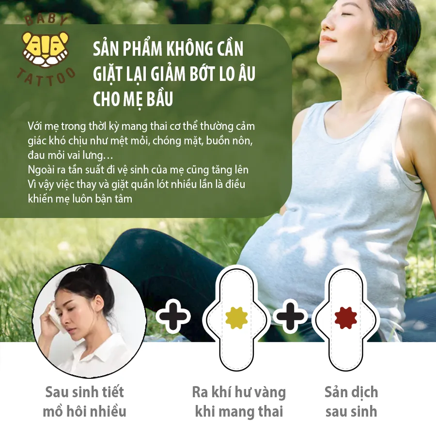 Quần Lót Giấy BABY TATTOO - Tiện Lợi & An Toàn Cho Mẹ Bầu, Phụ Nữ