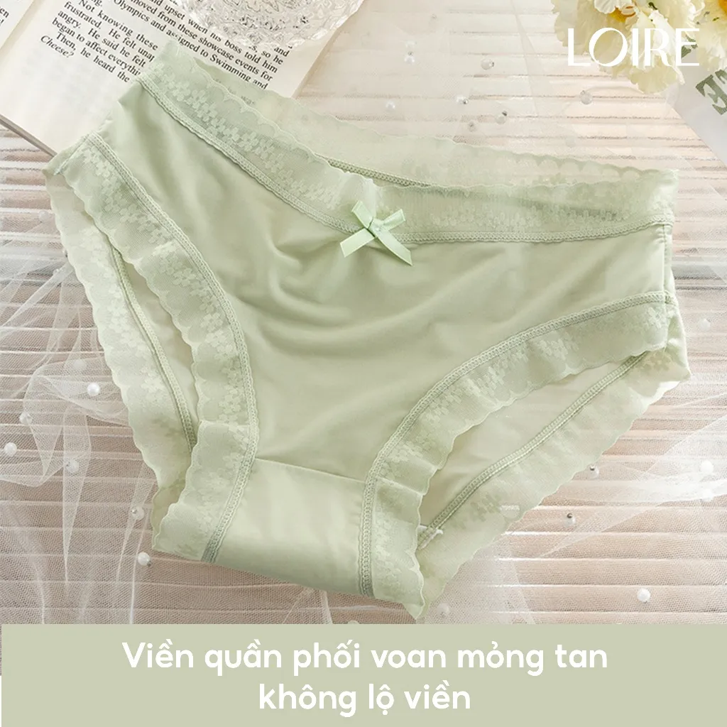 Ảnh Quần Lót Lụa Băng Viền Voan Mỏng Tan Loirechic QLBK83 1