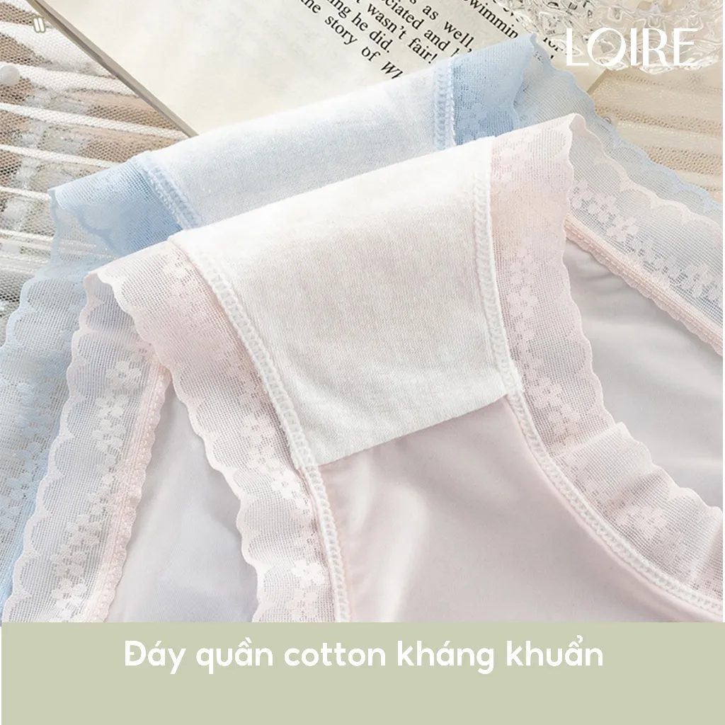 Ảnh Quần Lót Lụa Băng Viền Voan Mỏng Tan Loirechic QLBK83 2