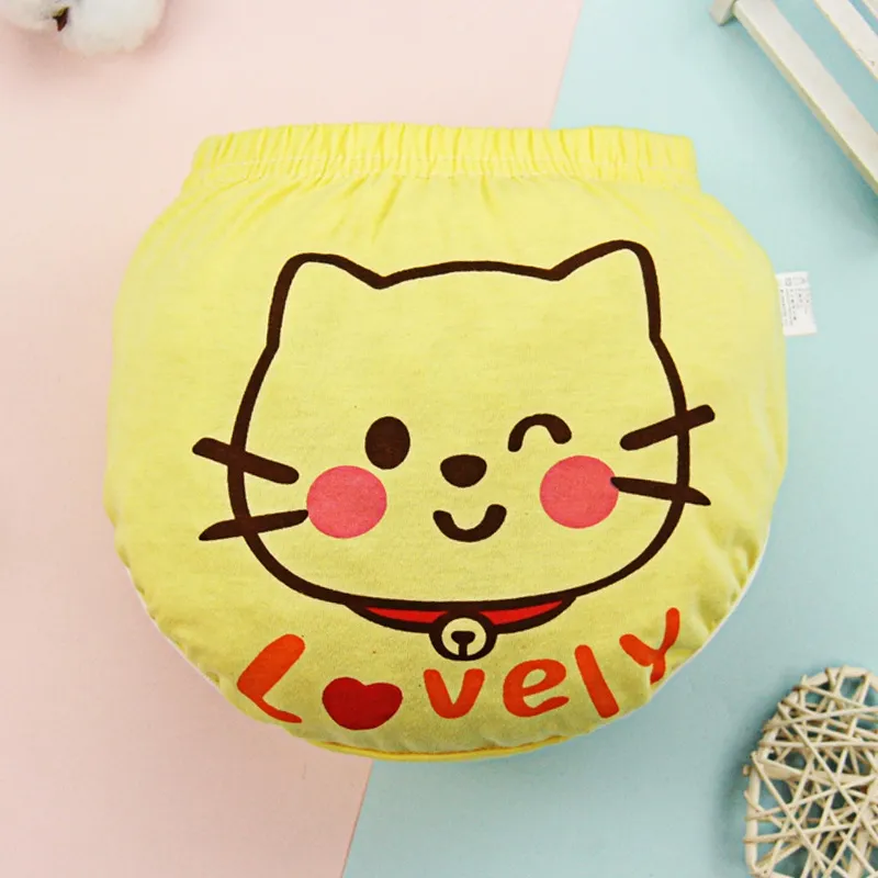 Ảnh Quần lót Lucky Big Cat cotton PP tinh khiết dễ thương dành cho bé gái 2-3 tuổi 3