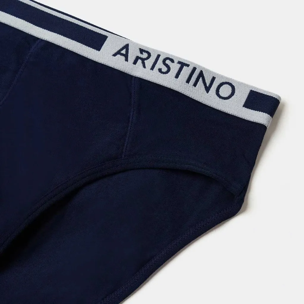 Ảnh Quần lót nam ARISTINO dáng briefs khỏe khắn, cạp chun dệt logo lệch nam tính, cotton kháng khuẩn - ABF1603 3