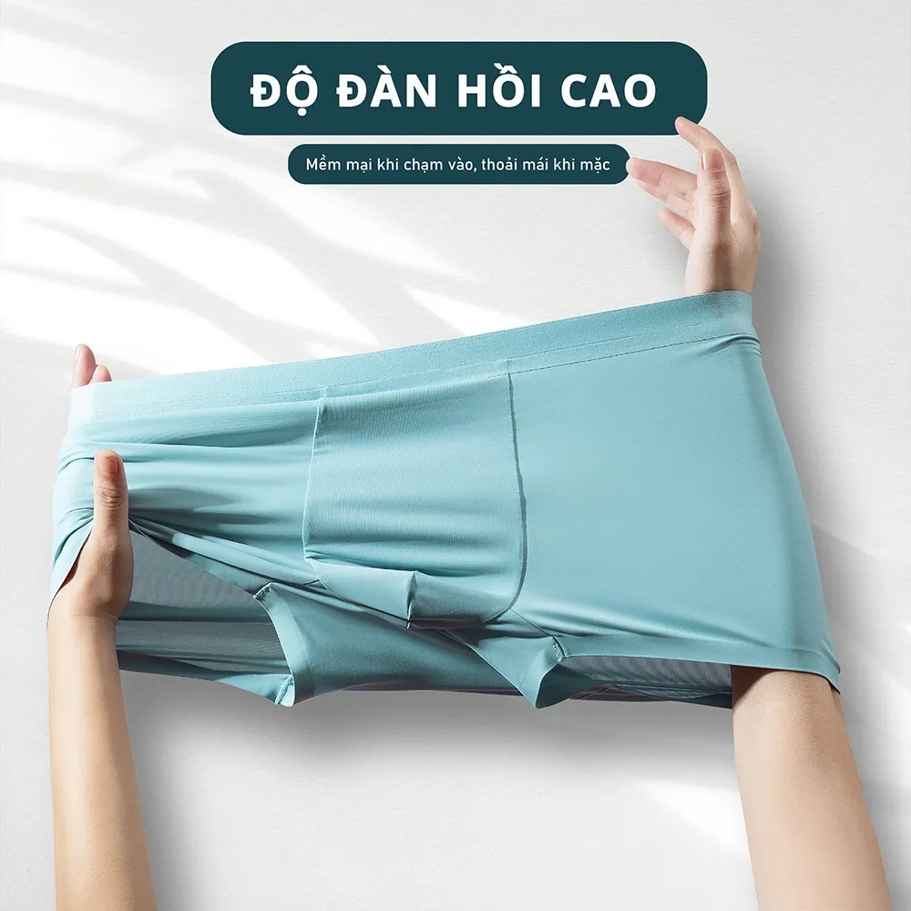 Ảnh Quần Lót Nam Boxer Bigsize Size XL Đến 6XL AKYOO ,Mỏng Nhẹ Co Giãn Thoải Mái Thông Thoáng-SIP BX DEN-GHI-NHAT-XAM-XANH 3