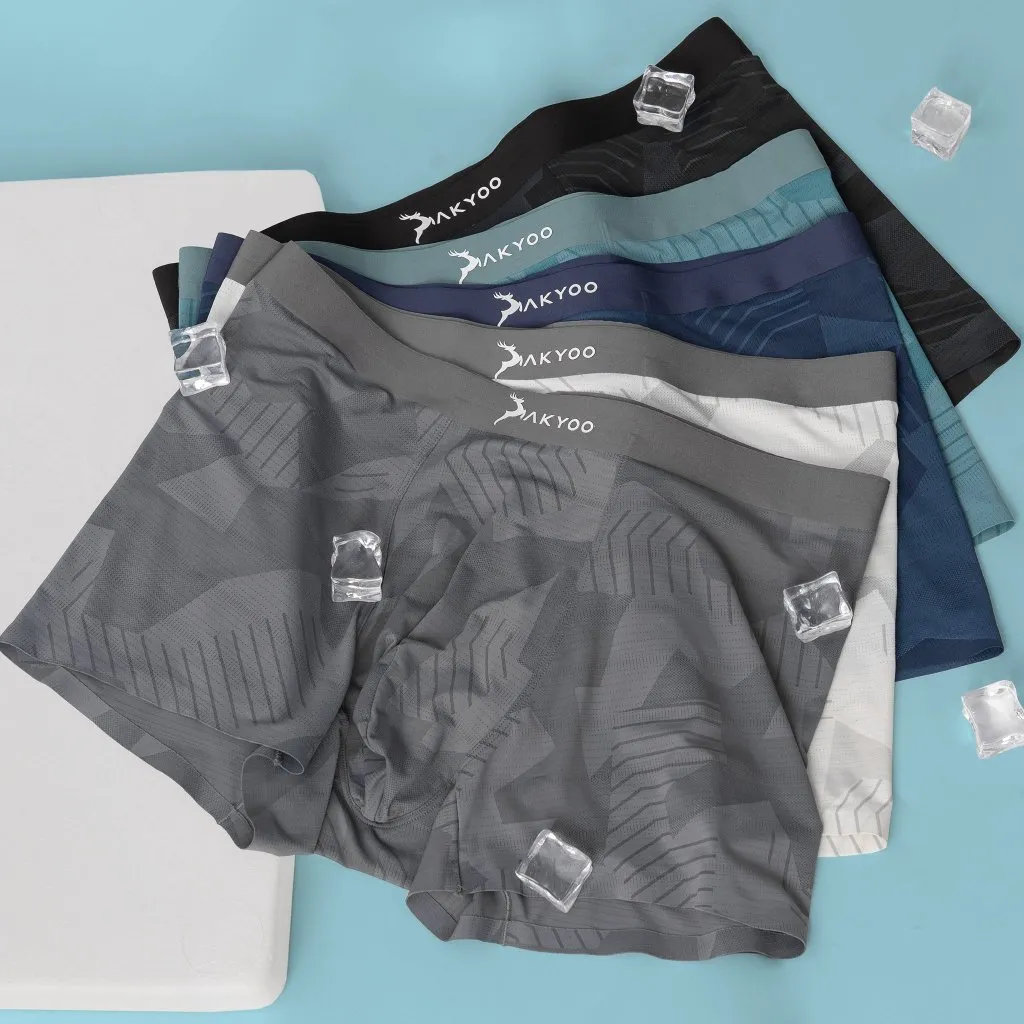 Ảnh Quần Lót Nam Boxer Bigsize Size Hoạ Tiết XL Đến 6XL AKYOO ,Mỏng Nhẹ Co Giãn Thoải Mái Thông Thoáng 2