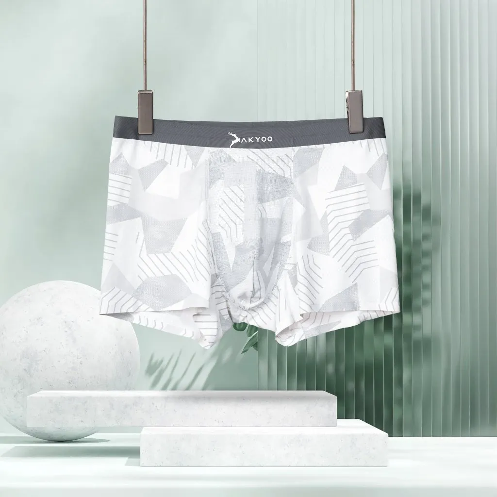 Ảnh Quần Lót Nam Boxer Bigsize Size Hoạ Tiết XL Đến 6XL AKYOO ,Mỏng Nhẹ Co Giãn Thoải Mái Thông Thoáng 4