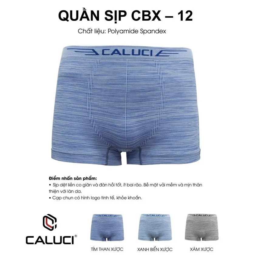 Ảnh Quần lót nam Boxer CALUCI CBX12, sịp đùi sệt liền, mềm mịn, thân thiện với làn da 4