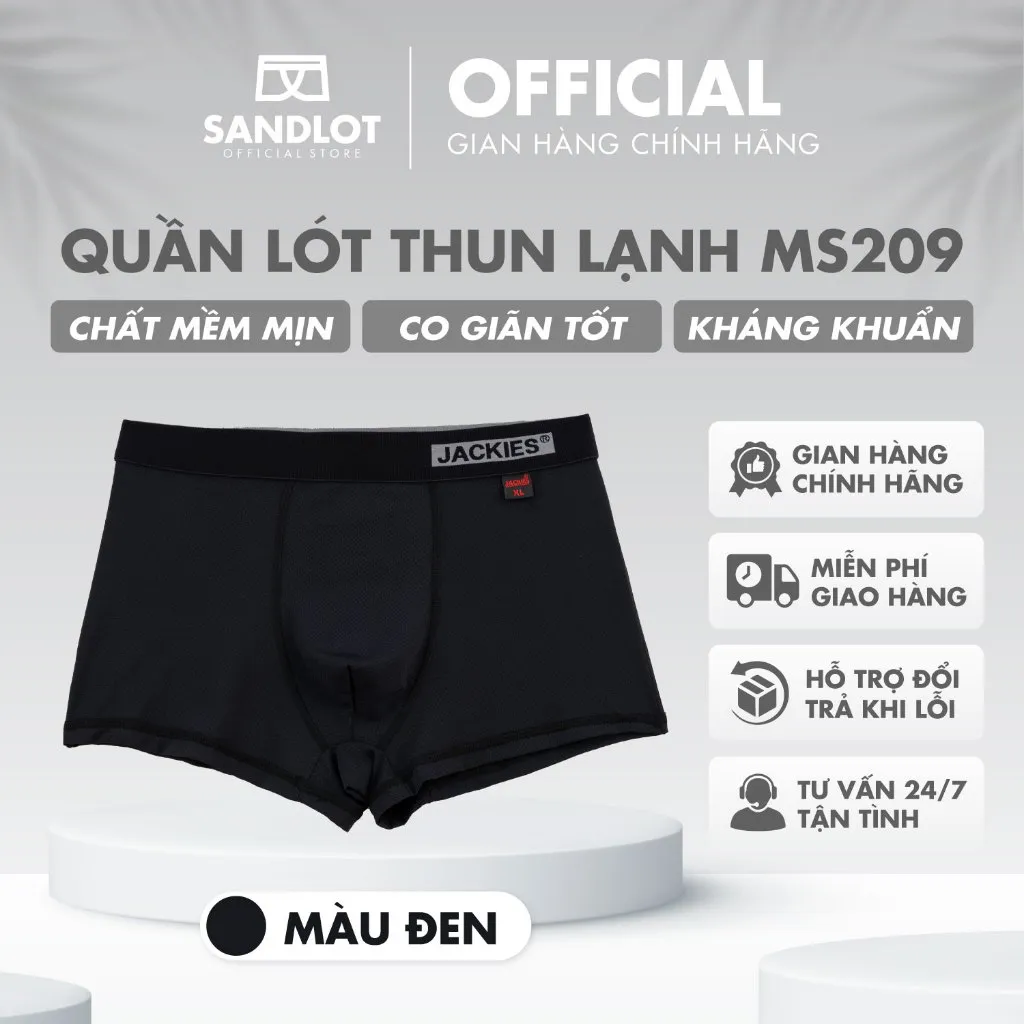 Ảnh Quần Lót Nam Boxer Jackies Cao Cấp, Form Dáng Cực Chuẩn, Vải Lạnh Lưới Mát Lạnh, Ôm Thon Gọn MS209 2