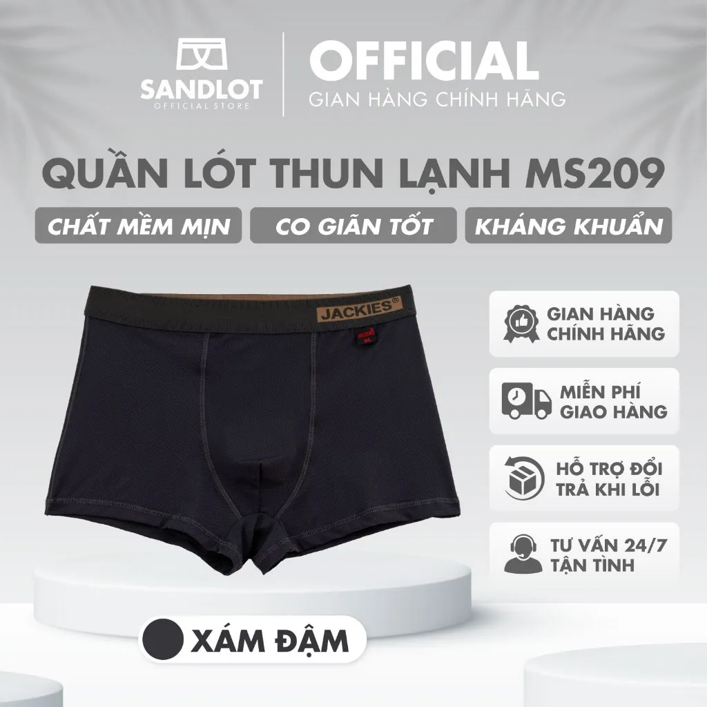Ảnh Quần Lót Nam Boxer Jackies Cao Cấp, Form Dáng Cực Chuẩn, Vải Lạnh Lưới Mát Lạnh, Ôm Thon Gọn MS209 4