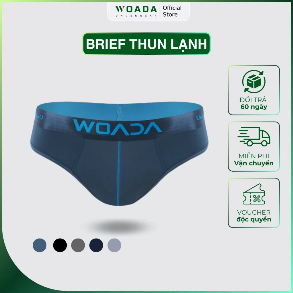 Ảnh Quần Lót Nam Dáng Brief Chất Liệu Thun Lạnh 4 Chiều Thoáng Mát Thương Hiệu Woada LK130 2