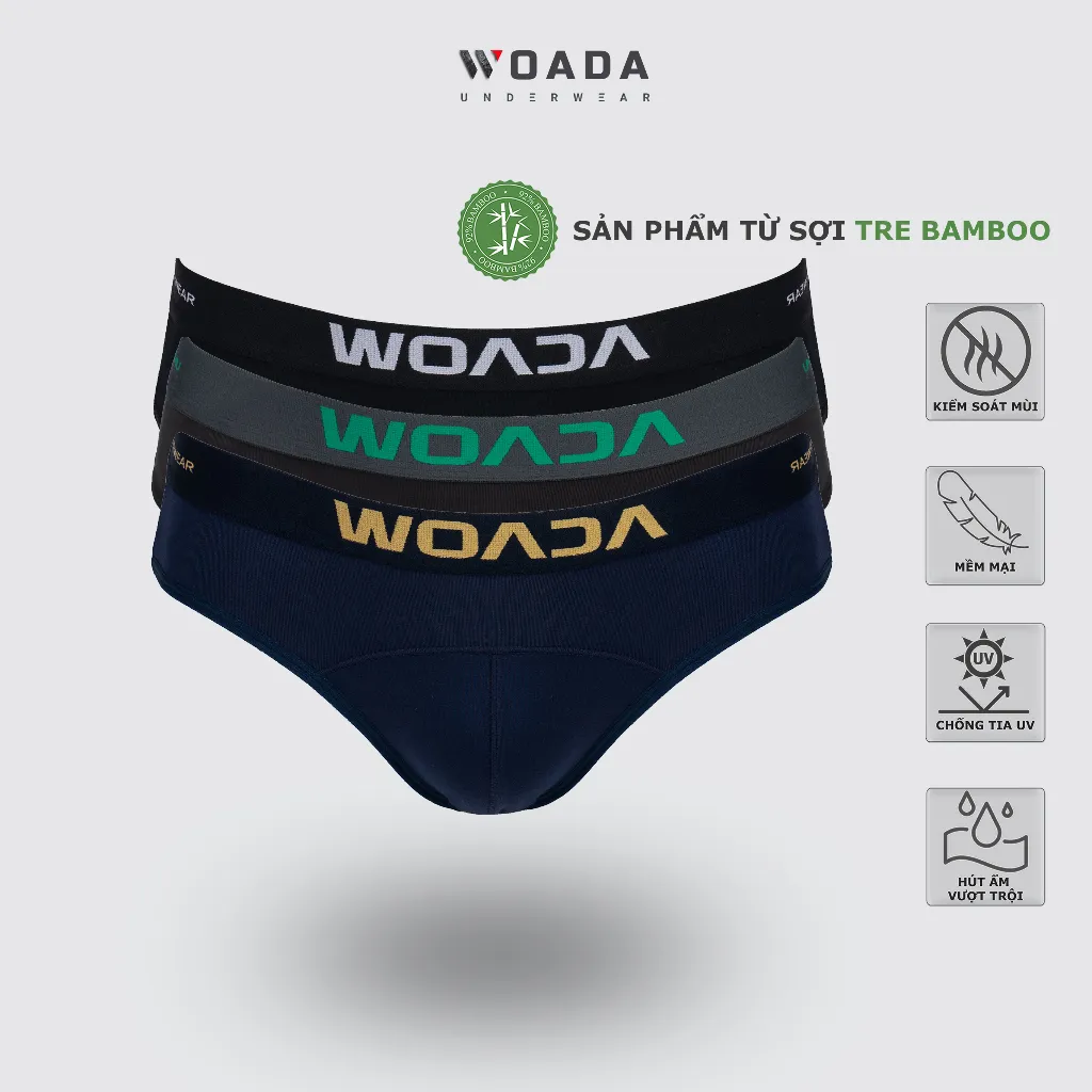 Ảnh Quần Lót Nam Dáng Brief Chất Liệu Bamboo Kháng Khuẩn Thương Hiệu WOADA LK150 2