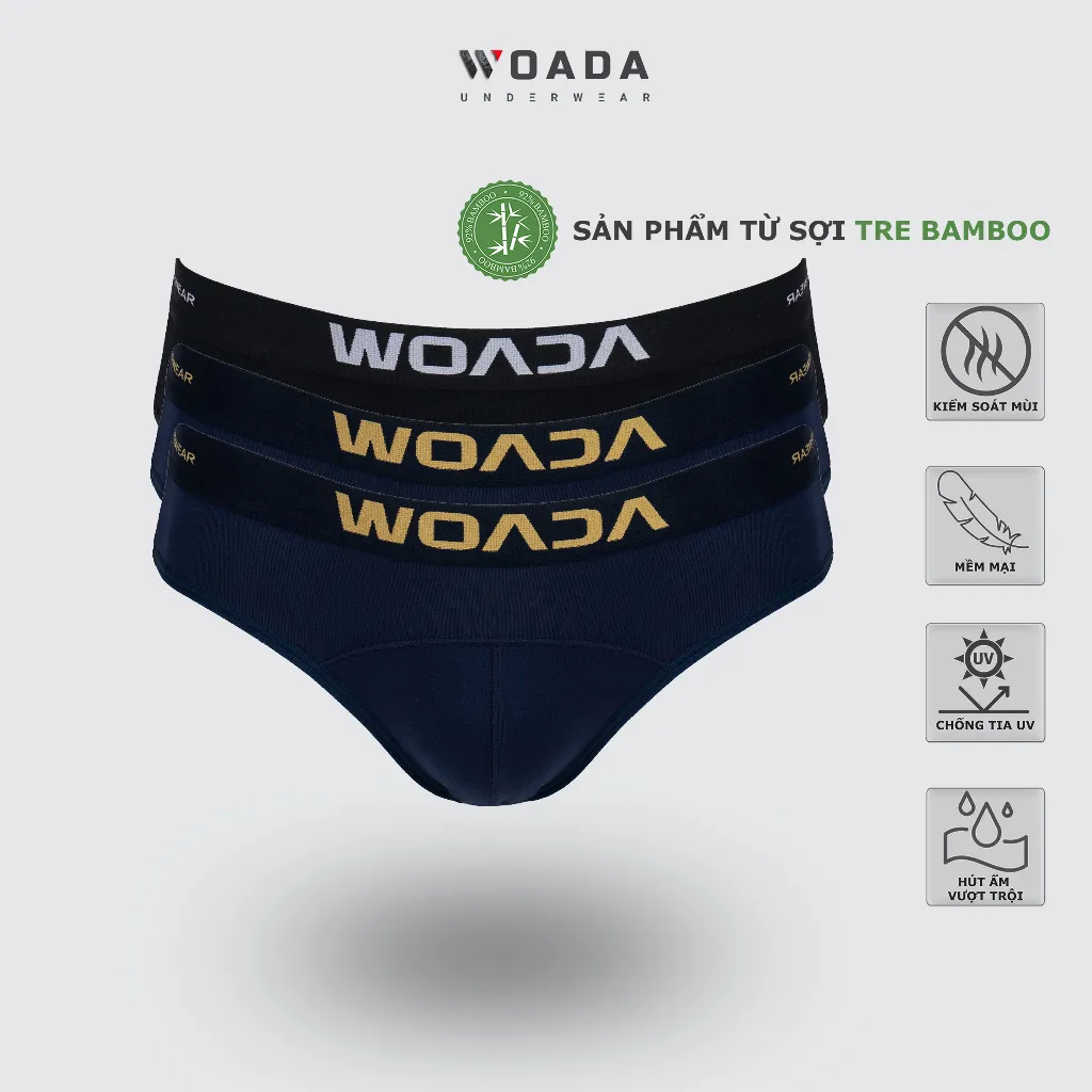 Ảnh Quần Lót Nam Dáng Brief Chất Liệu Bamboo Kháng Khuẩn Thương Hiệu WOADA LK150 3