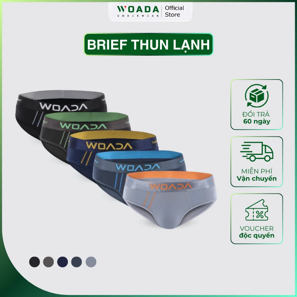 Ảnh Quần Lót Nam Dáng Brief Chất Liệu Thun Lạnh 4 Chiều Thoáng Khí Thương Hiệu WOADA LK131 1
