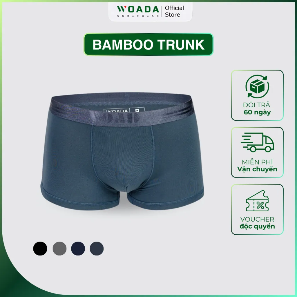 Ảnh Quần Lót Nam Dáng Trunk Chất Liệu Bamboo Cao Cấp Kháng Khuẩn Thương Hiệu Woada LK152 1