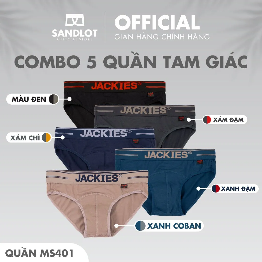 Ảnh Quần Lót Nam Tam Giác Jackies Kháng Khuẩn Tốt, Độ Bền Cao, Co Dãn 4 Chiều, Phong Cách Chuẩn Hàn MS401 1