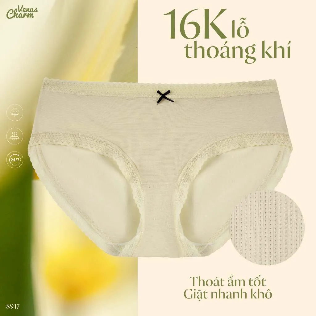 Ảnh Quần lót nữ cao cấp Venus Charm chất liệu thun lạnh ngàn lỗ thoáng nhẹ mát nhanh khô kháng khuẩn8917 2