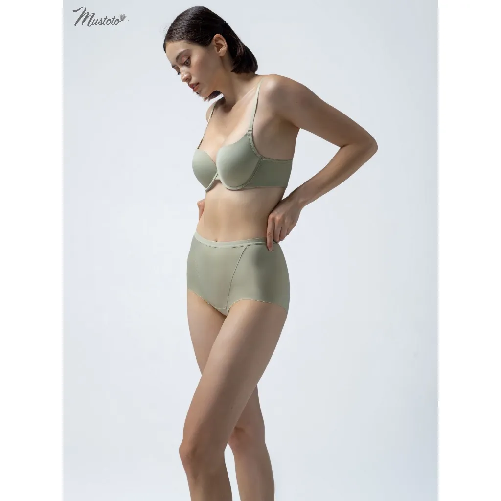 Ảnh Quần Lót Nữ Mustoto Trơn Mỏng Lưng Cao Ôm Bụng Thoải Mái Anise (MQ09) 4