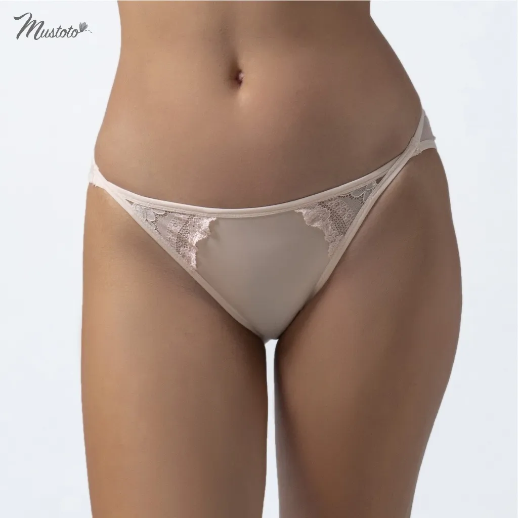 Ảnh Quần Lót Nữ Trơn Lưng Thấp Phối Ren Gợi Cảm Thoải Mái (Mustoto MQ38) 2
