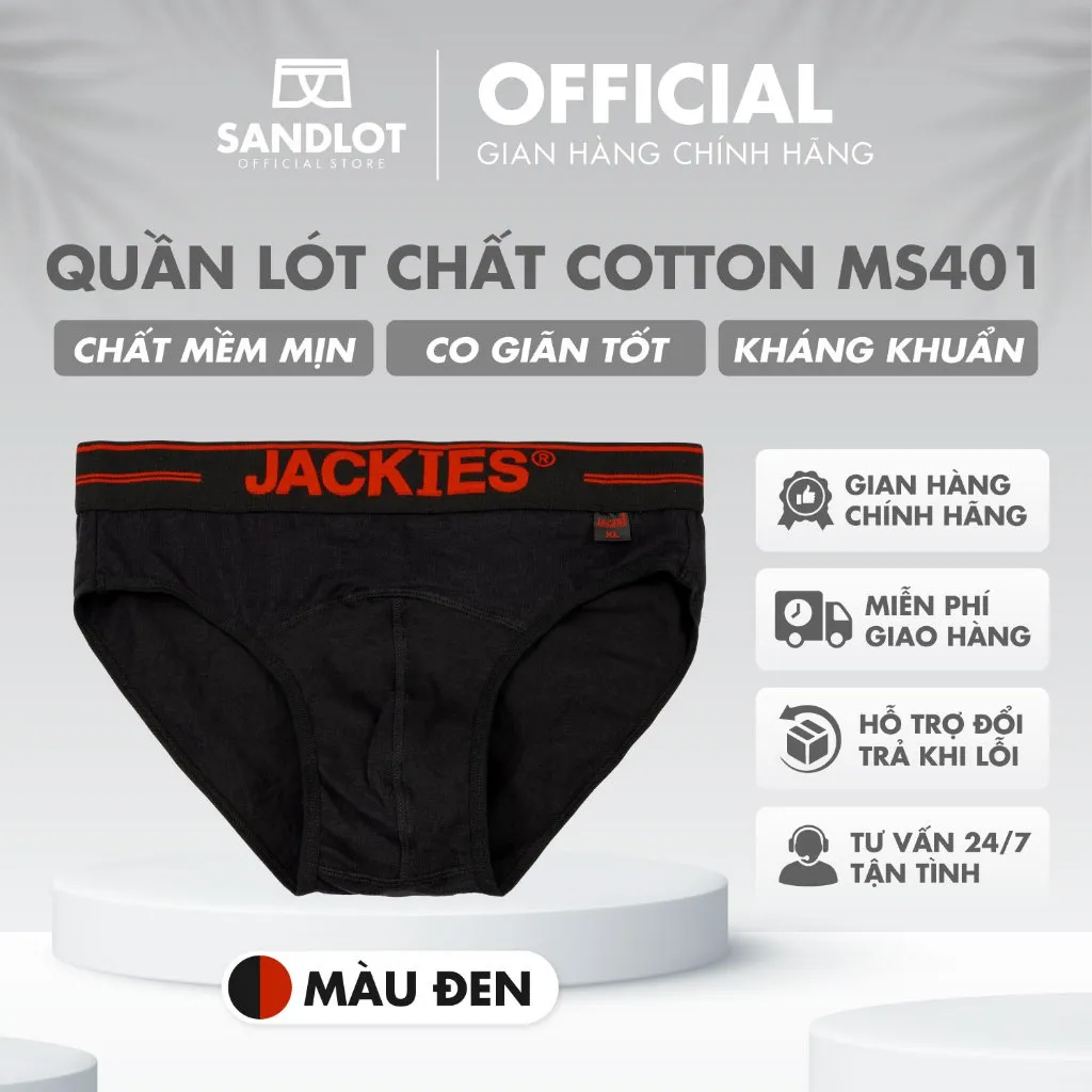 Ảnh Quần Lót Tam Giác Nam Jackies Cao Cấp, Chất Vải Cotton Mềm Mịn, Dày Dặn, Tạo Cảm Giác Mát Lạnh, Thoáng Khí MS401 1