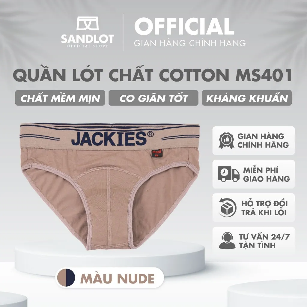 Ảnh Quần Lót Tam Giác Nam Jackies Cao Cấp, Chất Vải Cotton Mềm Mịn, Dày Dặn, Tạo Cảm Giác Mát Lạnh, Thoáng Khí MS401 2