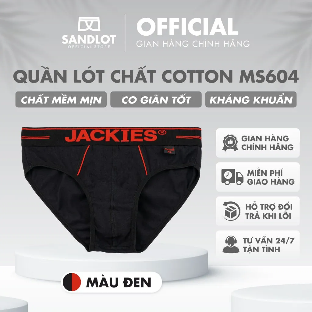 Ảnh Quần Lót Tam Giác Nam JACKIES Độc Quyền Cao Cấp, Chất Vải Cotton Mềm Mịn, Dày Dặn, Thoáng Mát MS604 2