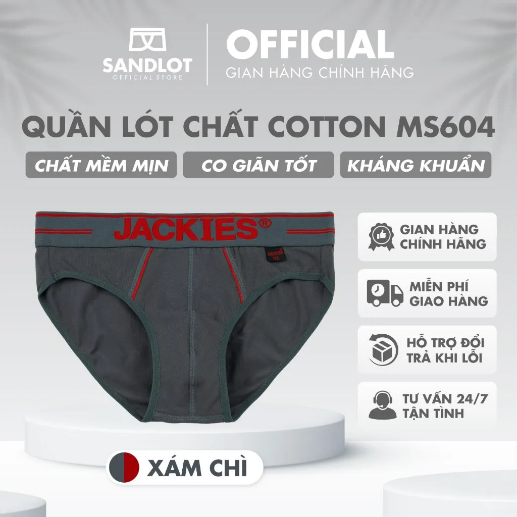 Ảnh Quần Lót Tam Giác Nam JACKIES Độc Quyền Cao Cấp, Chất Vải Cotton Mềm Mịn, Dày Dặn, Thoáng Mát MS604 3