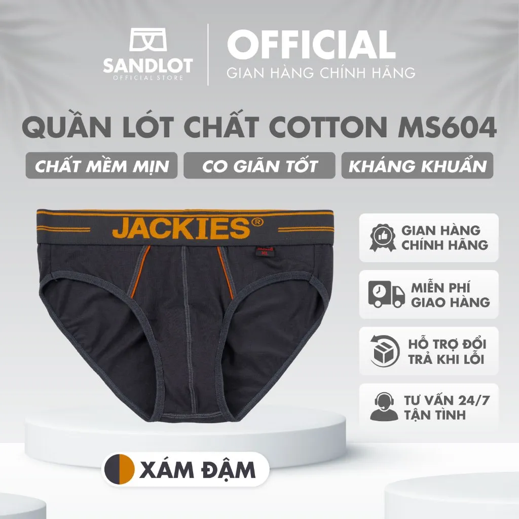 Ảnh Quần Lót Tam Giác Nam JACKIES Độc Quyền Cao Cấp, Chất Vải Cotton Mềm Mịn, Dày Dặn, Thoáng Mát MS604 4