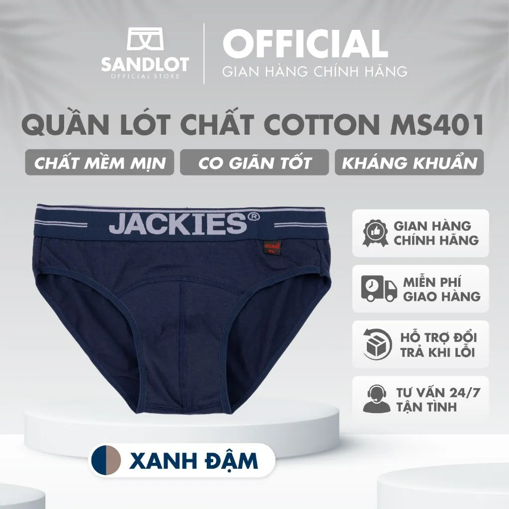 Ảnh Quần Lót Tam Giác Nam Jackies Cao Cấp, Chất Vải Cotton Mềm Mịn, Dày Dặn, Tạo Cảm Giác Mát Lạnh, Thoáng Khí MS401 4