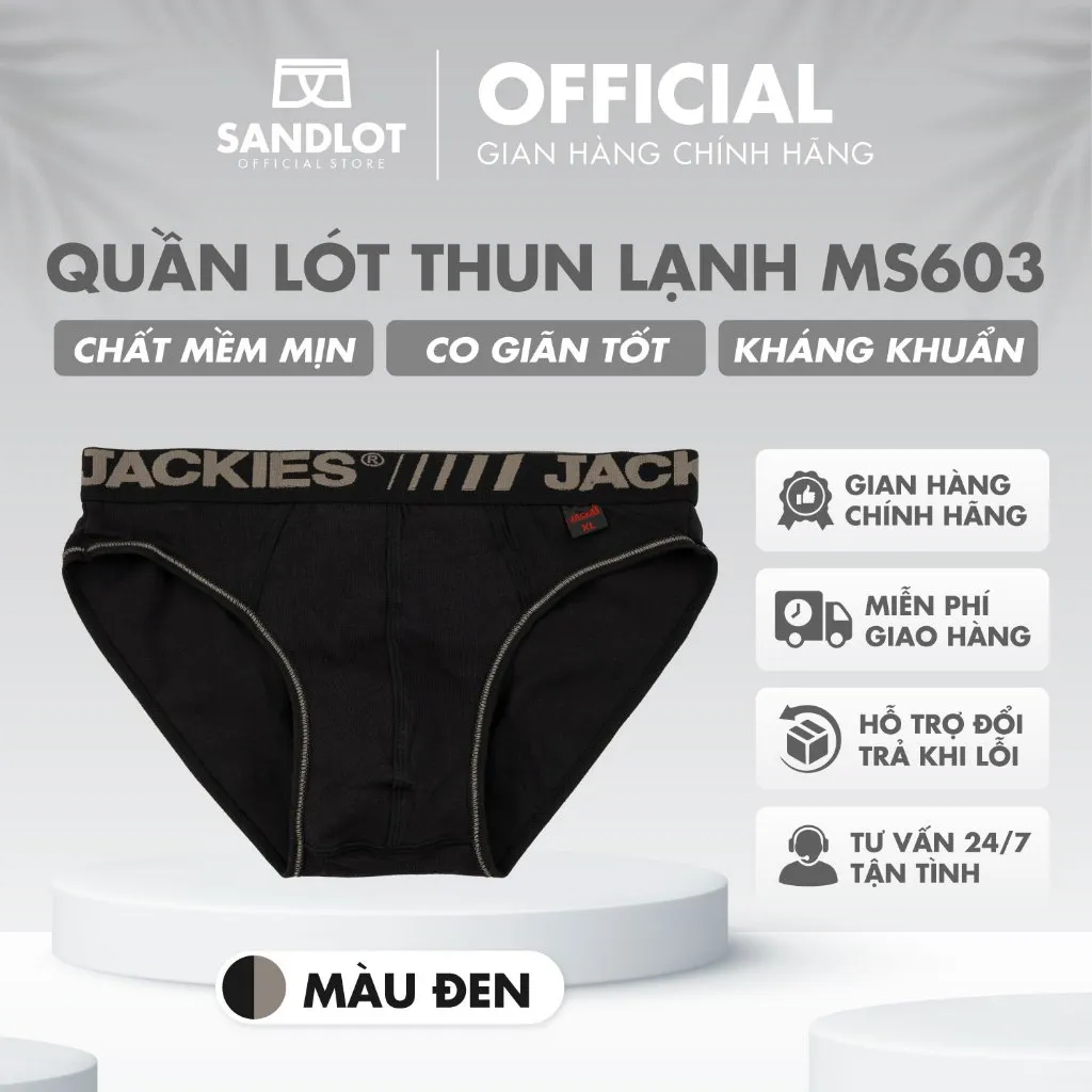 Ảnh Quần Lót Tam Giác Nam Jackies Thiết Kế Kiểu Dáng Độc Quyền, Mẫu Mã Hiện Đại, Chất Cotton Co Giãn Tốt MS603 1