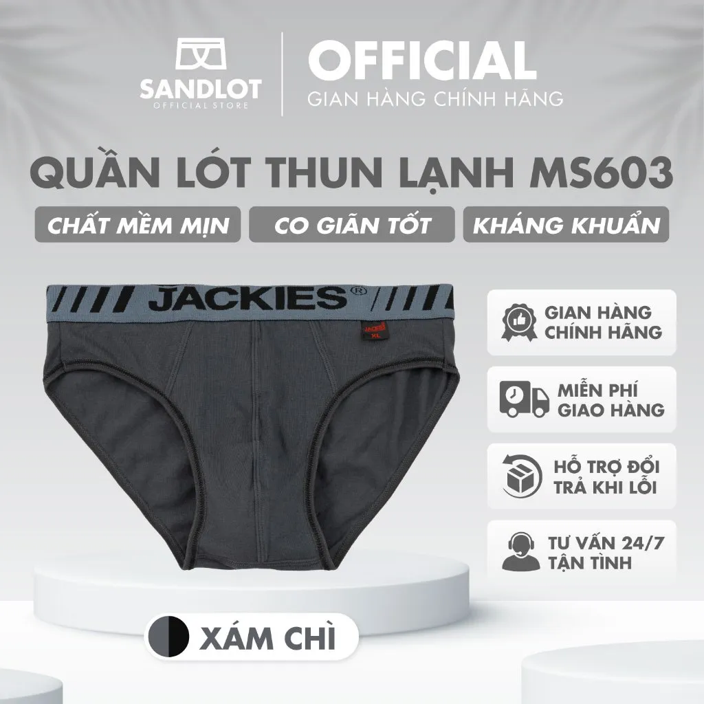 Ảnh Quần Lót Tam Giác Nam Jackies Thiết Kế Kiểu Dáng Độc Quyền, Mẫu Mã Hiện Đại, Chất Cotton Co Giãn Tốt MS603 2