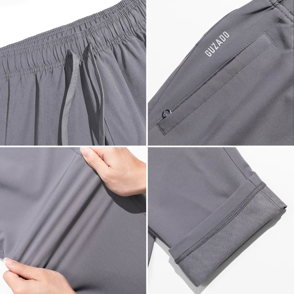 Ảnh Quần Nam GUZADO chất liệu gió, dáng suông thể thao, vận động thoải mái GDC01 4