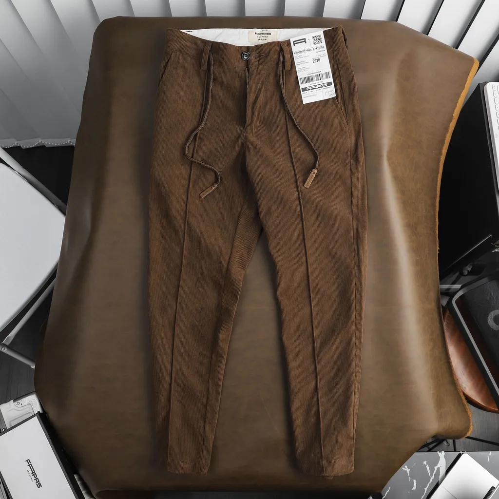Ảnh Quần Nhung Tăm Fapas Phom Slimfit Chính Hãng Chất Lượng 4
