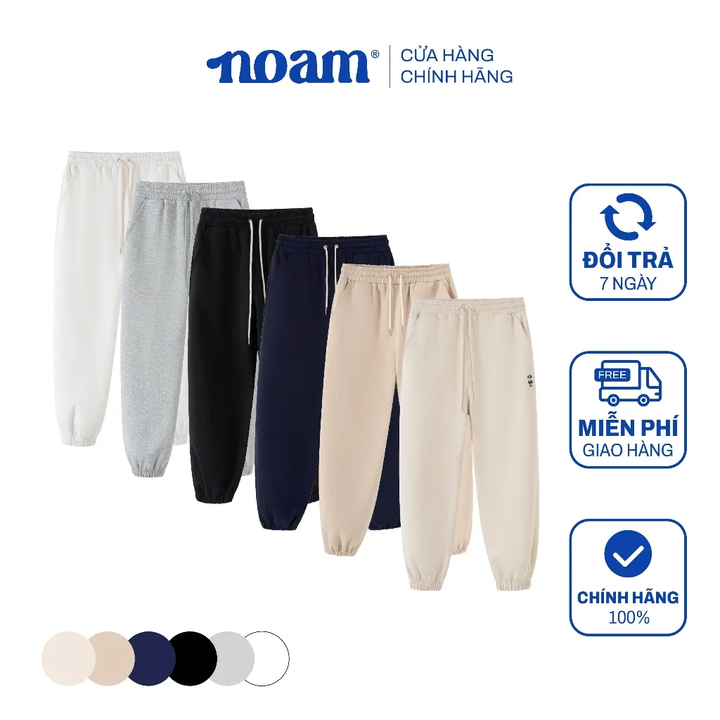 Quần Nỉ Bo Gấu Unisex NOAM Form Rộng - Teeny Homie Mềm Mịn