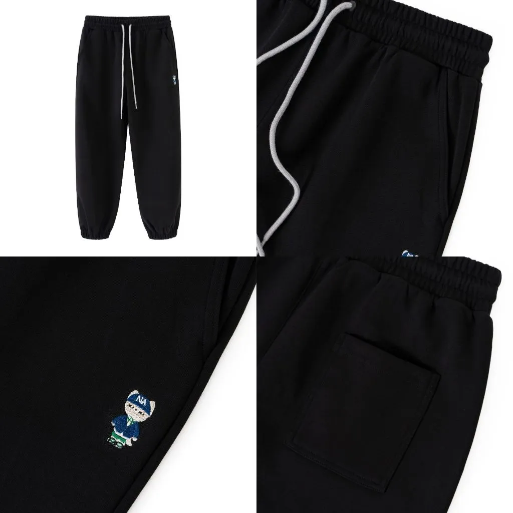 Ảnh Quần nỉ bo gấu Unisex NOAM Teeny Homie Form rộng - Màu đen/ trắng/ be/ xám/ xanh than/ be đậm 2