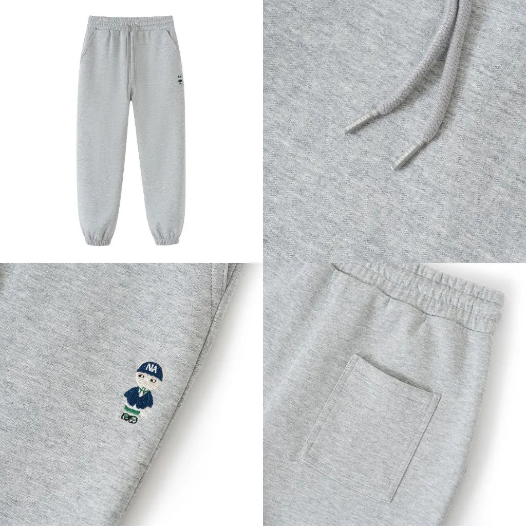 Ảnh Quần nỉ bo gấu Unisex NOAM Teeny Homie Form rộng - Màu đen/ trắng/ be/ xám/ xanh than/ be đậm 4