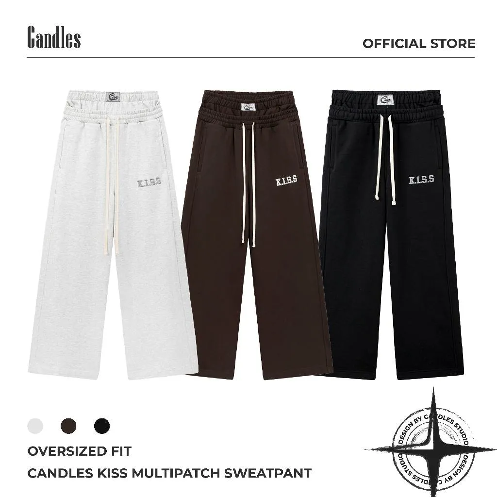 Ảnh Quần Nỉ Candles  Multipatch Straight Unisex 1