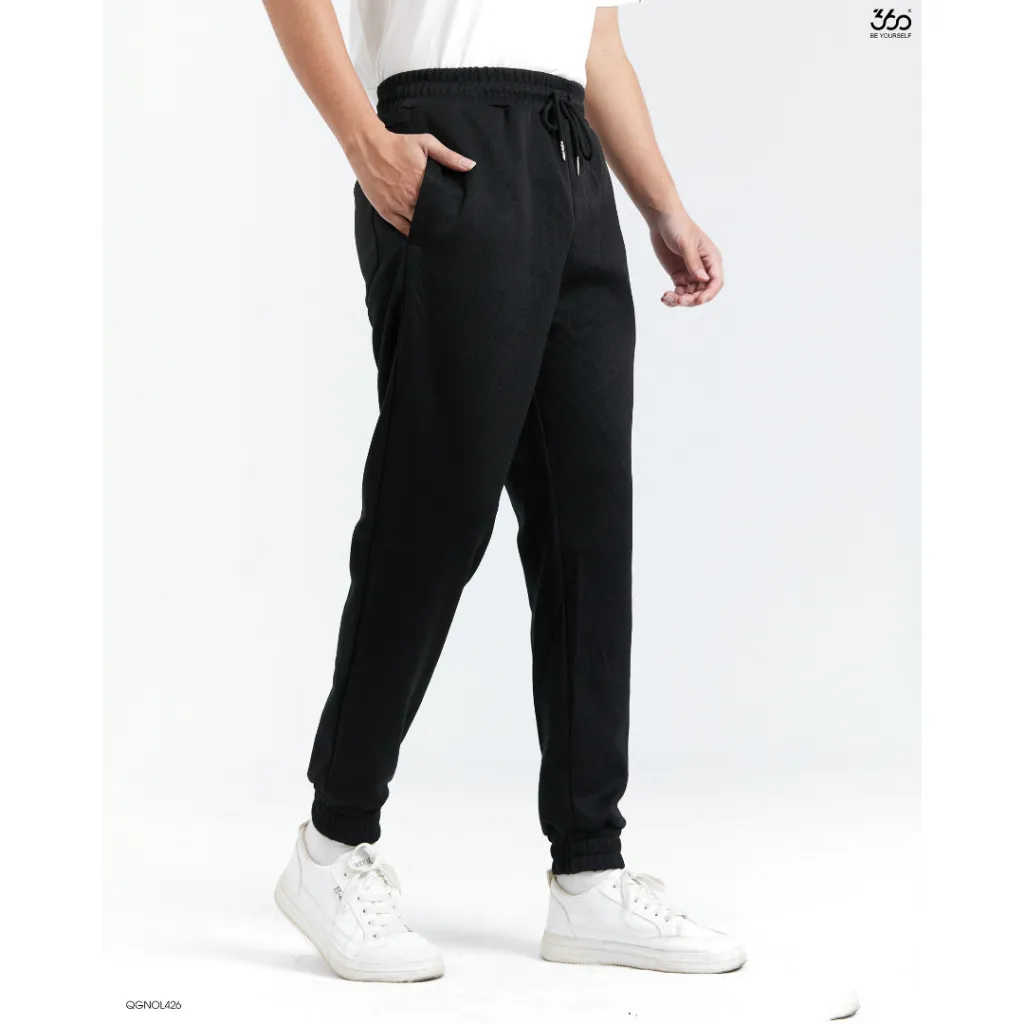 Ảnh Quần nỉ nam mùa đông jogger cạp chun dây rút 360 Boutique bộ nỉ nam thể thao thu đông chất liệu texture - QGNOL426 1