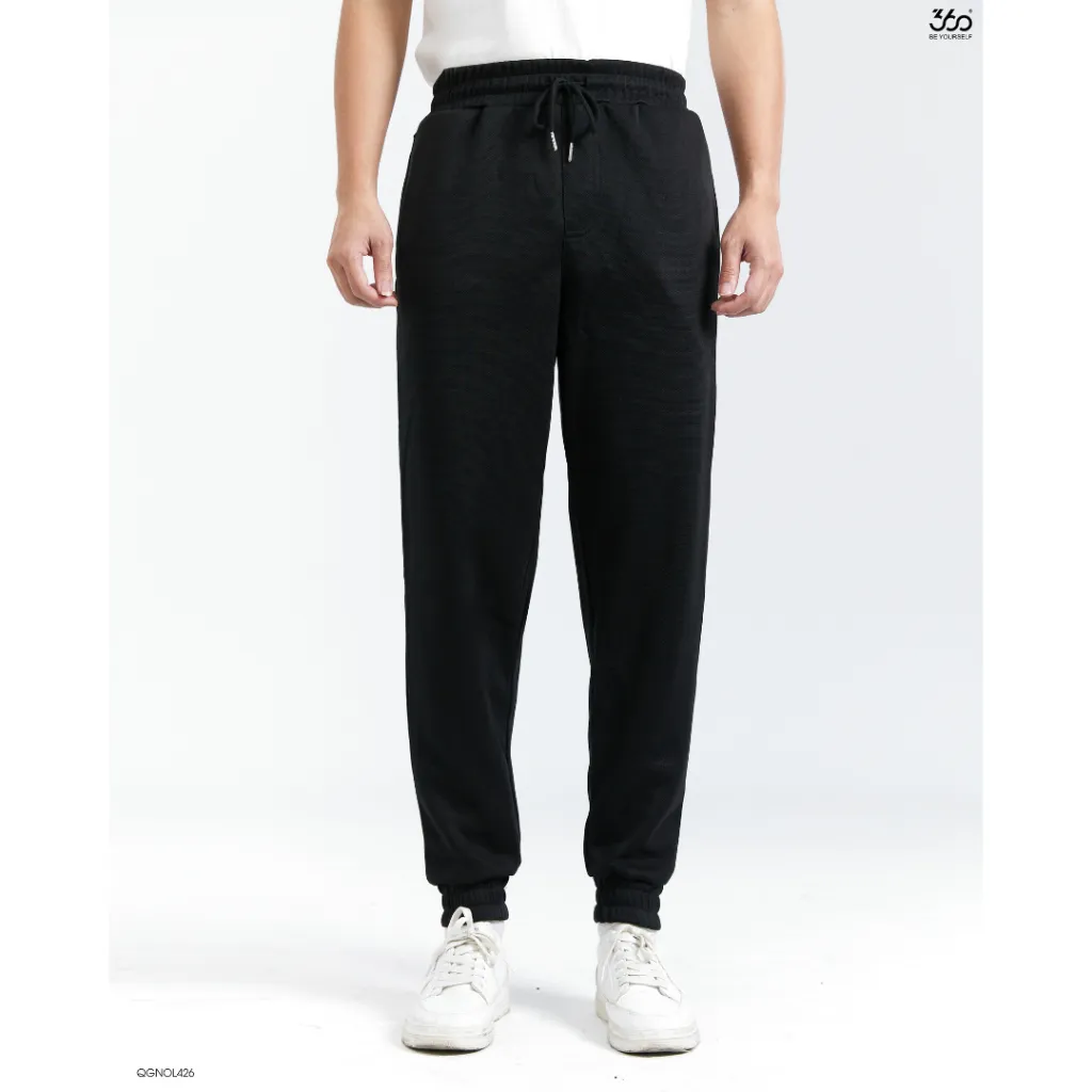 Ảnh Quần nỉ nam mùa đông jogger cạp chun dây rút 360 Boutique bộ nỉ nam thể thao thu đông chất liệu texture - QGNOL426 2