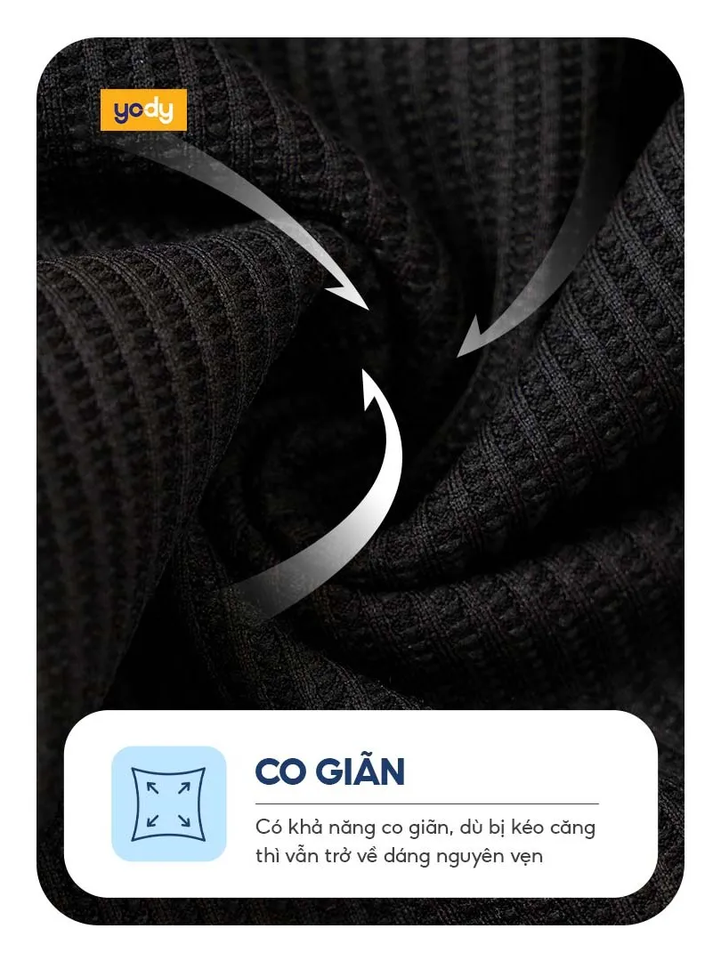 Ảnh Quần nỉ nữ YODY dáng suông basic sọc tăm tôn dáng dễ mặc TRA - QNN7006 4