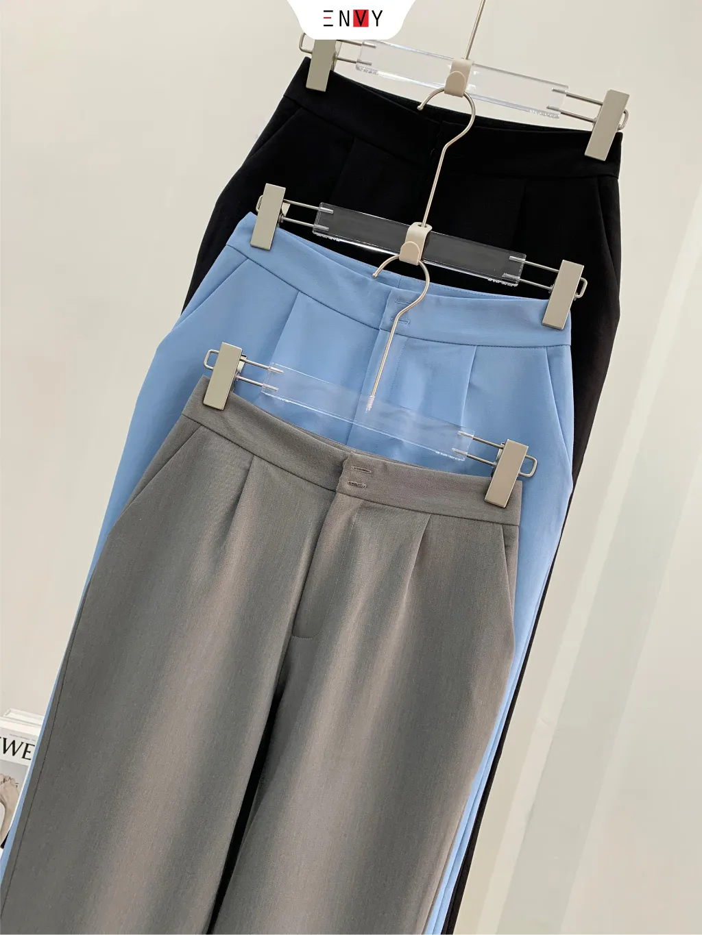 Ảnh Quần nữ Baggy Cotton ENVY (Nút gài, lưng vải) - QK0090 3