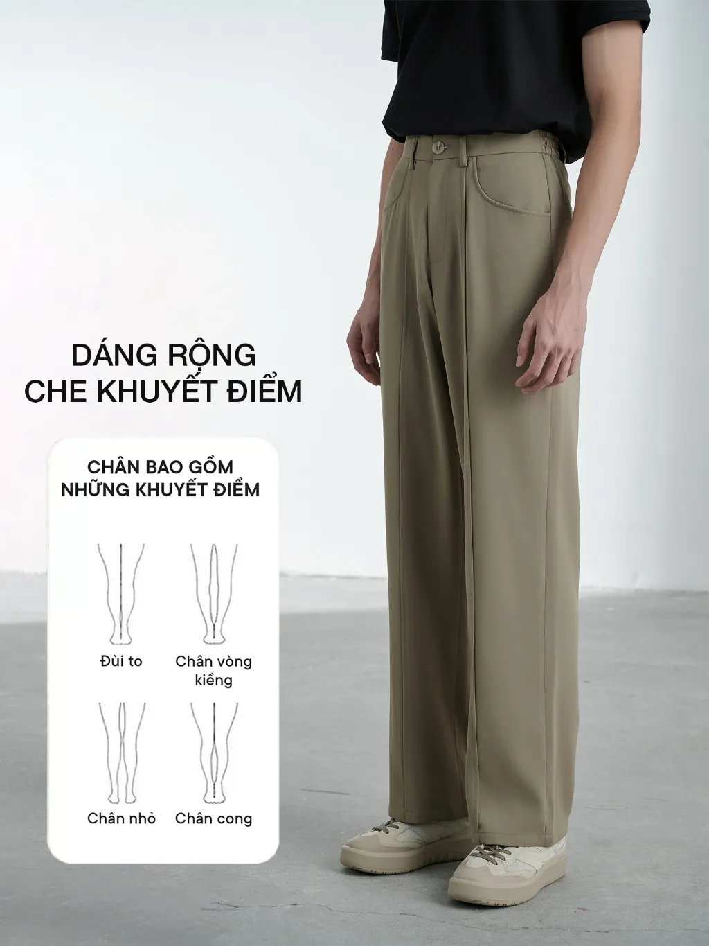 Ảnh Quần ống rộng nam thương hiệu JBAGY vải Lụa Cotton cách điệu xếp ly - JD0107 3