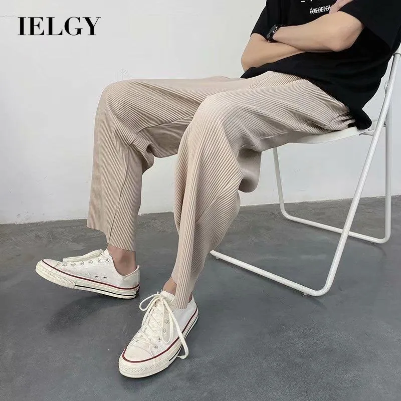 Ảnh Quần ống rộng xếp ly thông thường dành cho nam IELGY 1
