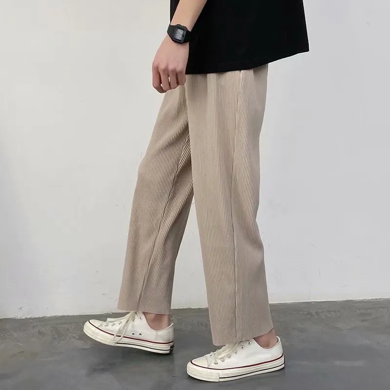 Ảnh Quần ống rộng xếp ly thông thường dành cho nam IELGY 4