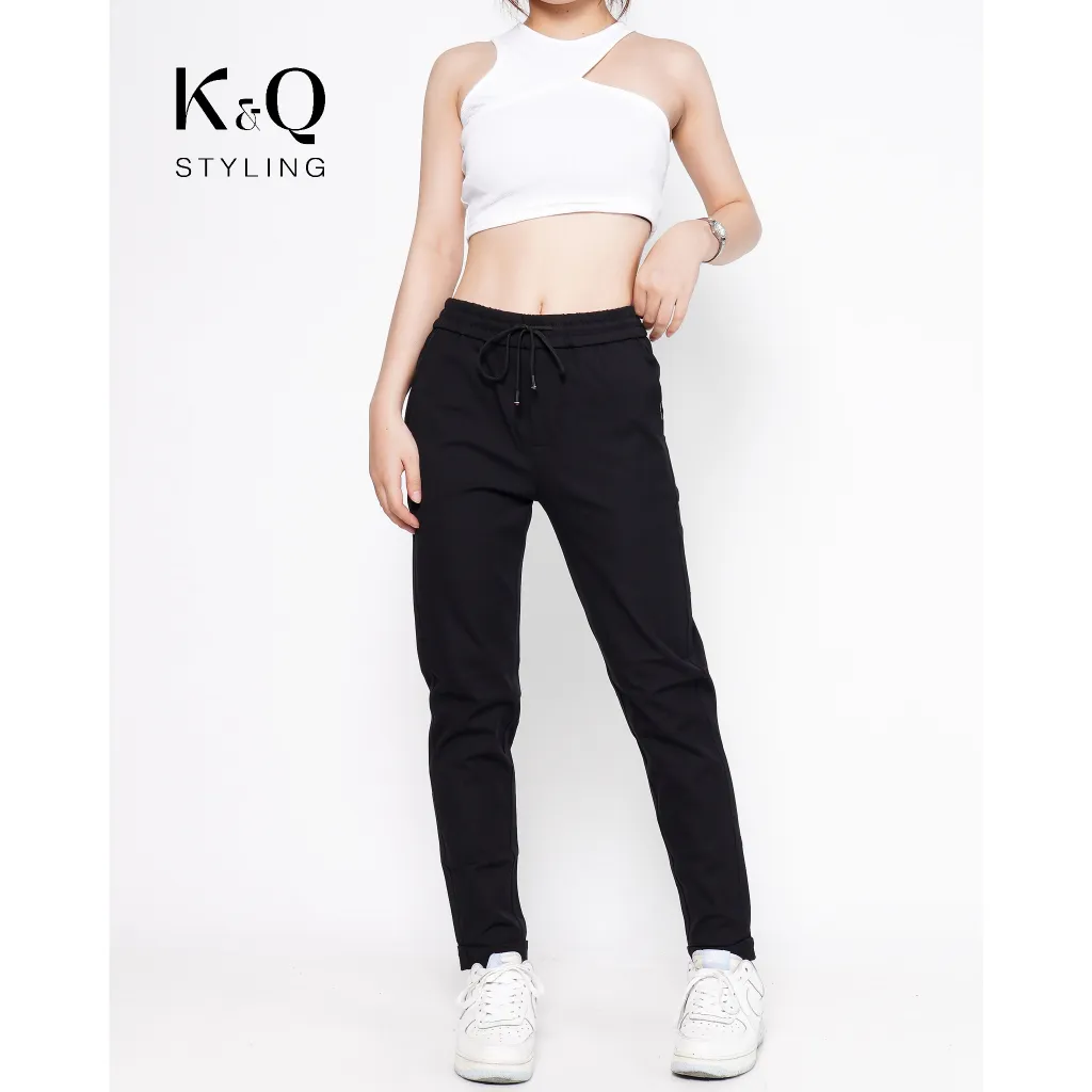 Ảnh Quần ống suông KQ STYLING kaki co giãn cao cấp đen 1