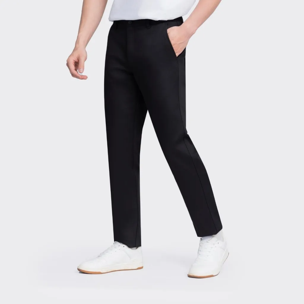 Ảnh Quần Ống Suông Regular Fit Nam Vải Kaki Cotton INSIDEMEN Dáng Âu Co Dãn Phong Cách Công Sở IKK01503 4