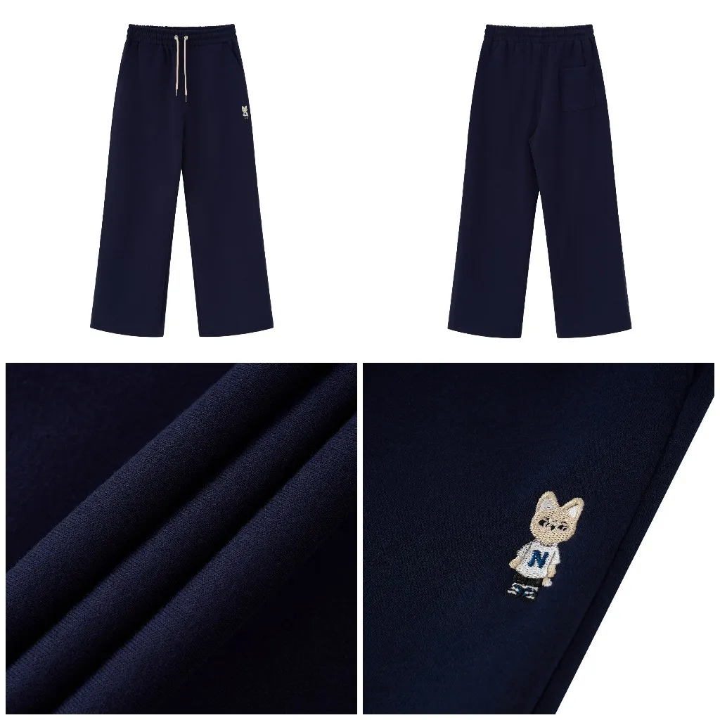 Ảnh Quần ống suông Unisex NOAM Teeny Homie Form rộng - Màu đen/ trắng/ be/ xám/ xanh than/ be đậm 4